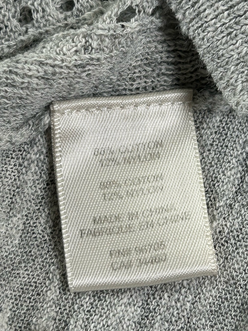 REBECCA TAYLOR Gray Open Knit Pointelle Sweater Sz L Quiet Luxury - Picture 8 of 11